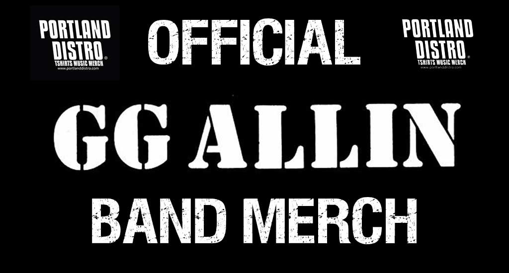 GG Allin Official Tshirt Band Merch